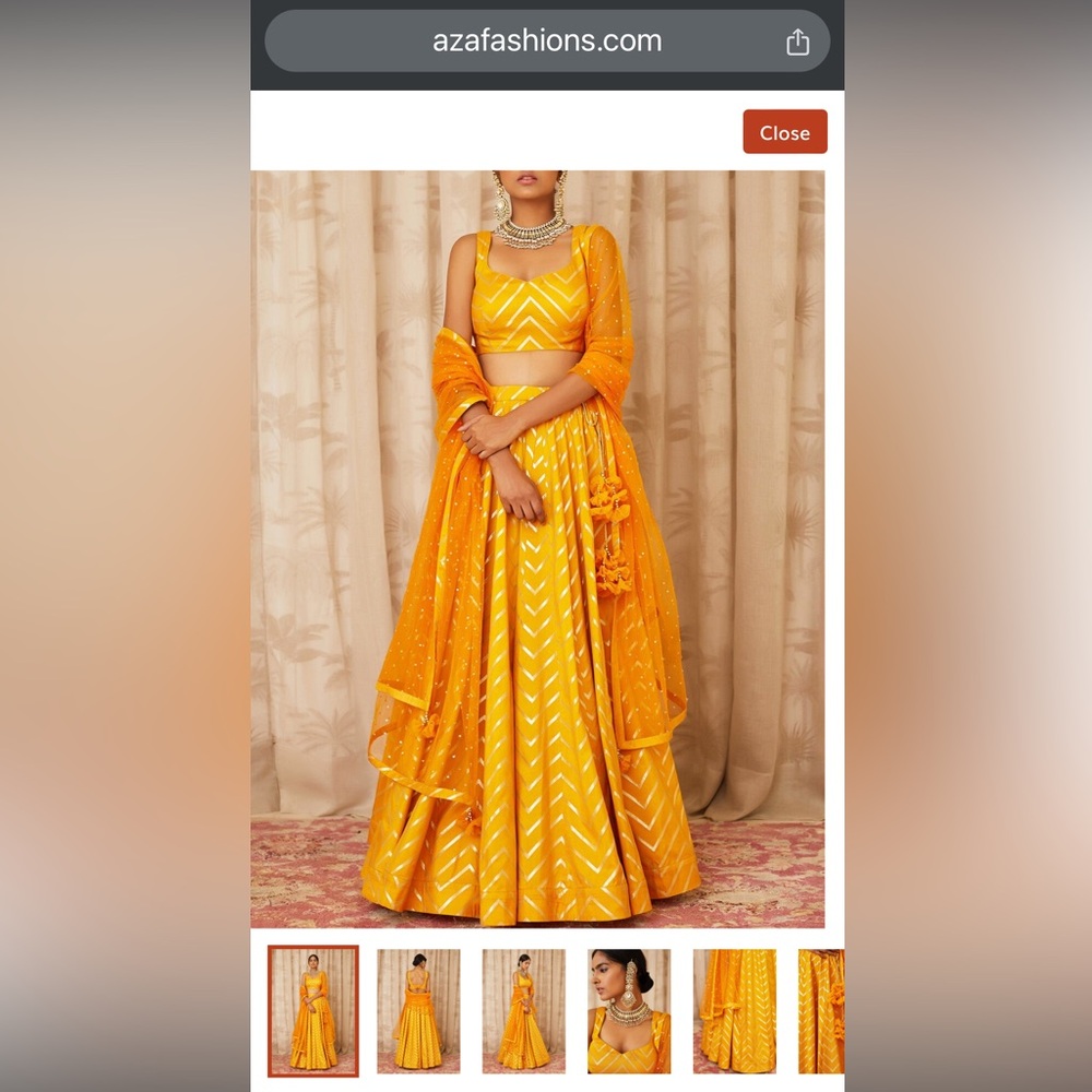 Aza Shyam Narayan Prasad Aahana Brocade Silk Lehenga Set